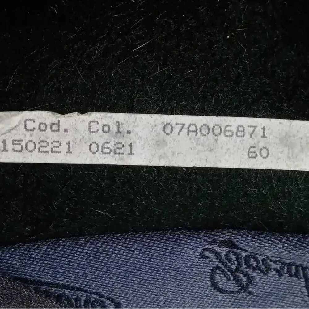 Borsalino Traveller Fur Felt Fedora Hat Green Made in Italy Water Repellent 60 - Picture 12 of 14